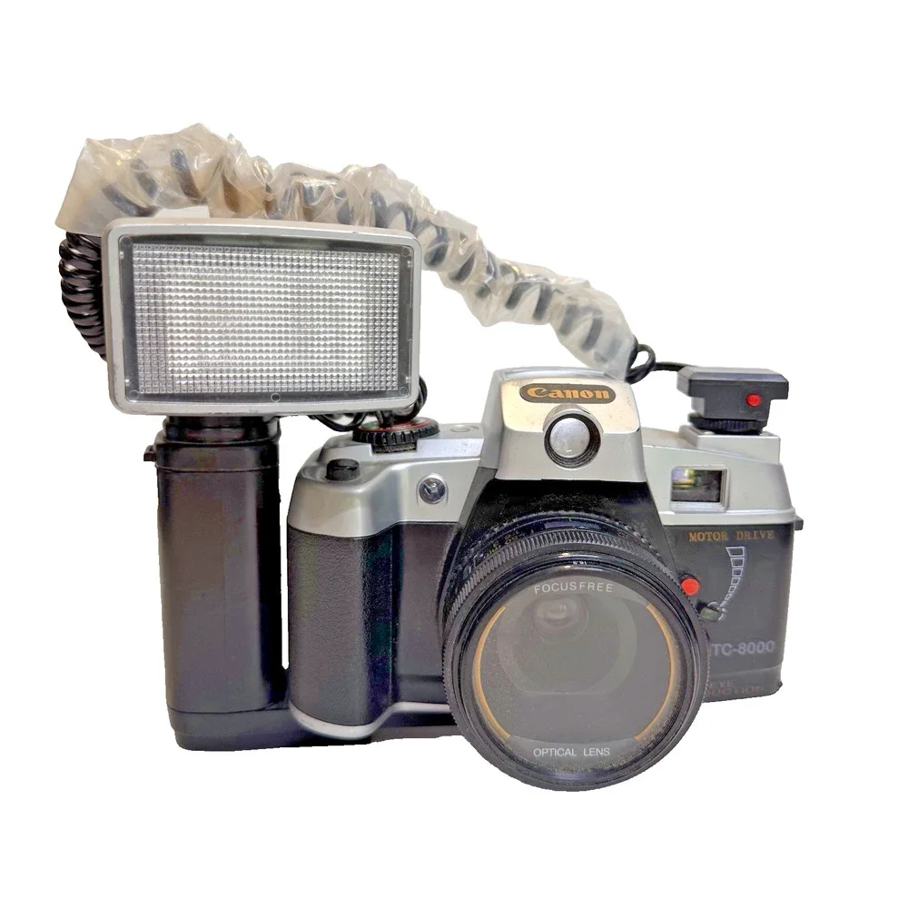 Vintage Canon TC-8000 Motor Drive 35MM Camera Retro Untested